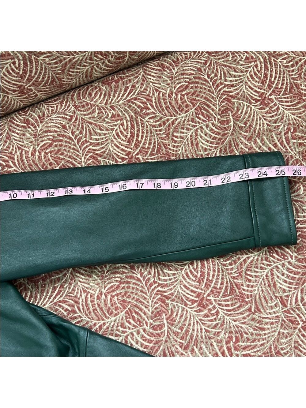 Denim & Co Women's Green Leather Jacket - Picture 13 of 13
